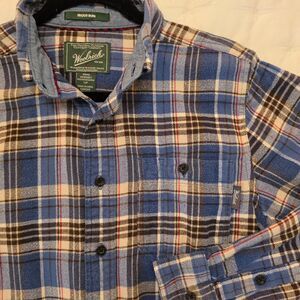 Woolrich Men's Trout Run Button Down Flannel Shirt Modern Fit Small